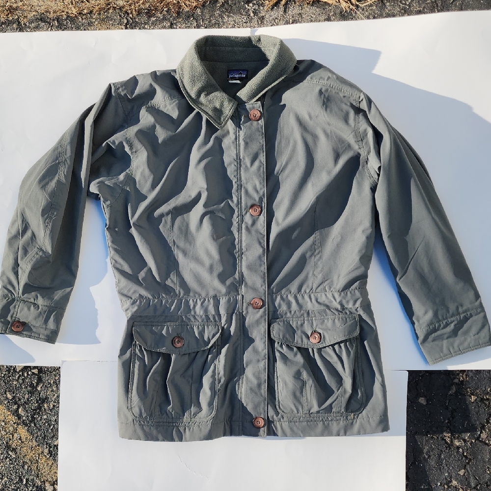 Vintage Patagonia Lined Street Shell Olive Green Utility Field Coat Small